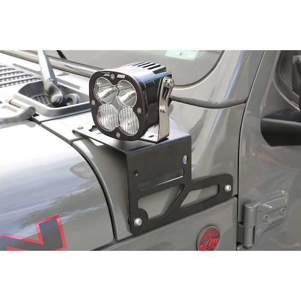 Cowl Mount Powder Coated Mounts One Light Each Black Steel Set Of 2